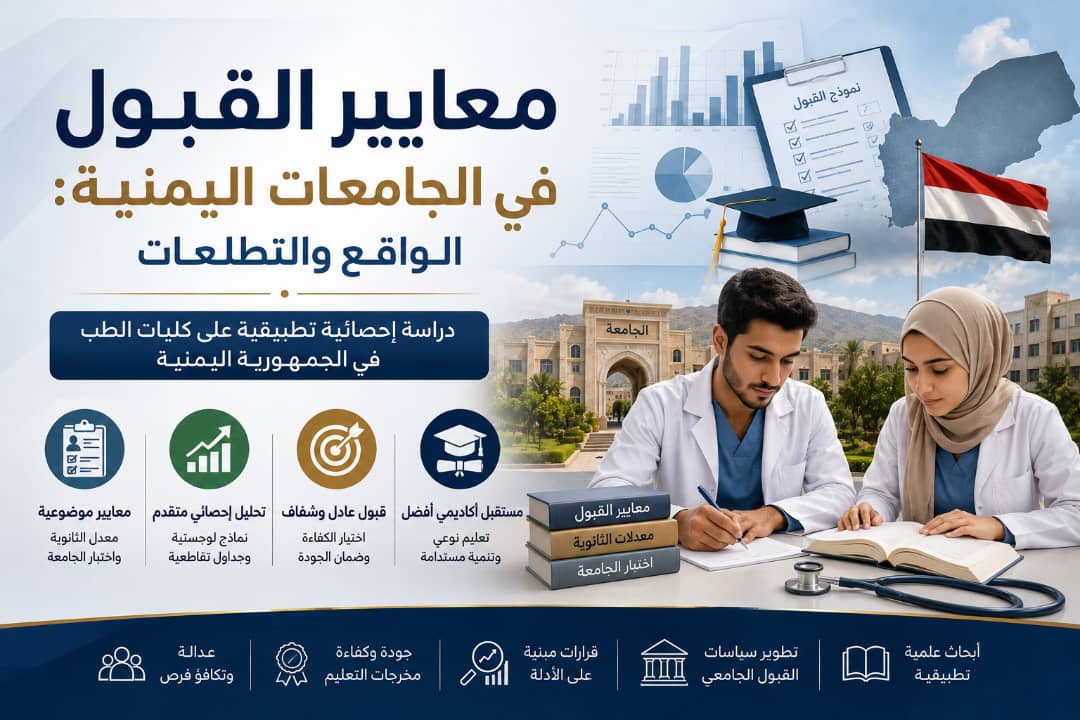 Criteria for admission to Yemen universities- Reality and aspirations(An applied statistical study on Medical Colleges in the Republic of Yemen)